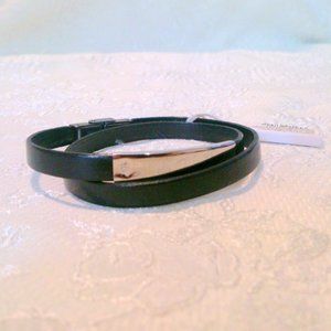 Gioielli Marlu' Leather & Stainless Wrap Bracelet